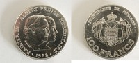 Monaco 100 Francs Fürst Rainier III. und Erbprinz Albert