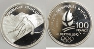 Frankreich 100 Francs XVI. Olympische Winterspiele 1992 in Albertville (Abfahrtsläufer)
