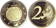 2 Euro 2009 Spanien 10 Jahre Europäische Währungsunion PP gekapselt, kl. Flecken auf VS
