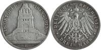 Deutschland/ Kaiserreich Sachsen 3 Mark Zur Jahrhundertfeier der Völkerschlacht bei Leipzig -