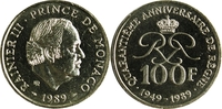 Monaco 100 Francs 40. Jahrestag des Regierungsantritts von Fürst Rainier III. (Prince de Monaco)