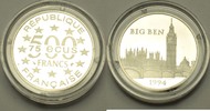 Frankreich 500 Francs Bedeutende Bauwerke in Europa (Big Ben)