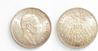 Deutschland / Kaiserreich Sachsen (Königreich) 3 Mark Friedrich August III. 1904 - 1918