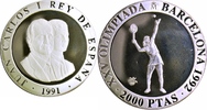 Spanien 2000 Pesetas XXV. Olympische Sommerspiele 1992 in Barcelona (Tennisspielerin)