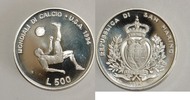 San Marino 500 Lire XV. Fussball-Weltmeisterschaft 1994 in den USA (Fallrückzieher)