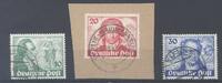 Deutschland ab 1945 Berlin Michel Nummer 61-63, Goethe 1949 gestempelt -