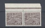 Deutschland ab 1945 Berlin Michel Nummer 48, 15 Pfg. Bauten 1949 ** Paar vom Oberrand -