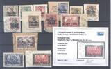 Deutschland vor 1945  Deutsche Post Marokko Michel Nummer 46-58 Briefstücke, viel geprüft