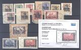 Deutschland vor 1945  Deutsche Post Marokko Michel Nummer 46/58 Briefstücke, viel geprüft