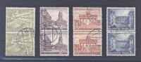 Deutschland ab 1945 Berlin Michel Nummer 57-60 aus Bauten 1949 in gestempelten Paaren -