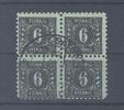 Deutschland ab 1945 SBZ Michel Nummer 8y, 6 Pfg. 1945 gestempelter Viererblock, geprüft BPP -