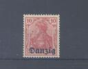 Deutschland vor 1945 Danzig Michel Nummer 2a, 10 Pfg. Freimarke 1920 **, geprüft BPP -