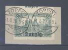 Deutschland vor 1945 Danzig Michel Nr. 9b, 1,50 Mark 1920 Briefstück, geprüft Infla - BPP -