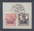 Deutschland vor 1945 Dt. Reich, Briefstück Mi.Nr. 106c, 15 Pfg. Farbe c gestempelt, gp. BPP -