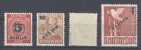Deutschland ab 1945 Berlin Michel Nummer 64-67 Grünaufdruck 1949 ** -