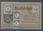 Deutschland vor 1945 Dt. Reich, Karte mit 3 x Michel Nummer III, 30 Pfg. Flugpost 1912 -