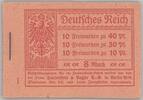 Deutschland vor 1945 Dt. Reich, Markenheftchen Michel Nummer 14.1 A, Germania 1921 ** -