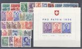 Europa und Alle Welt  Schweiz Michel Nummer 285-309, Jahre 1935-36 **  44,50 EUR  zzgl. 3,00 EUR Versand