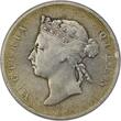 Hong Kong 50C 1892 Victoria PCGS Genuine - VF Details (92 - Cleaned)