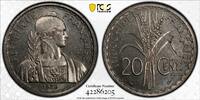 French Indo China P20C Lec-242 Essai Tr. Striée Rainurée -