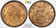 Great Britain Farthing 1/4D Great Britain Victoria PCGS MS 65 -