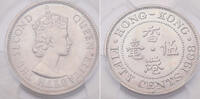 Hong Kong 50C Hong Kong Elizabeth II 1968-H Copper-Nickel -