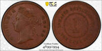 Straits Settlements 1C Victoria 1876 1C Prid-169, BN -