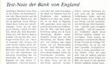 Großbritannien Test -Note EXPERIMENTAL Erh I