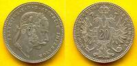 &Ouml;sterreich 20 Kreuzer 1869 Franz Joseph I. vz- unc 19,00 EUR  zzgl. 3,99 EUR Versand