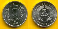 DDR 5 Pfennig 1989 GE&Auml;NDERTE JAHRESZAHL !  RAR unc / stgl 75,00 EUR  zzgl. 5,50 EUR Versand