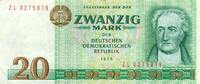 DDR 20 Mark DDR 20 Mark 1975, Ersatznote Computerdruck Erhaltung III (x0026) Bild