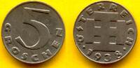 Österreich 5 Groschen 1938 vz 399,00 EUR  zzgl. 7,50 EUR Versand