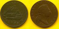 Bermuda Georges III Penny 1793 ss
