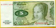 BRD 5 Deutsche Mark 1970 II 14,95 EUR  zzgl. 4,20 EUR Versand