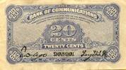 China Shanghai 20 Cents 1927 SHANGHAI in black, Bank of Communications R... 399,00 EUR  zzgl. 7,50 EUR Versand
