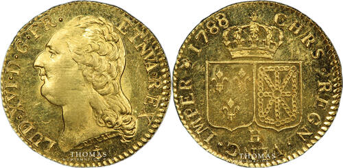 Louis d or à la tête nue Coin - France Louis XVI - Gold - Louis d'or à la tête nue - 1788 