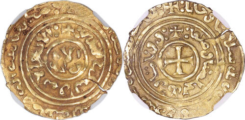Dinar / Besant 1251-1258 Coin - France Louis IX Saint-Louis - gold dinar – kingdom of jerusalem – sa