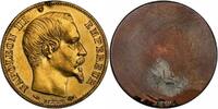 France Essai Napoleon III Coin - France Napoléon III - Trial uniface gilt-bronze obverse gold 20 francs or -