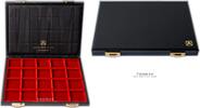Médailler Numismatic supplies - Abafil box Black Mignon - Red velvet I