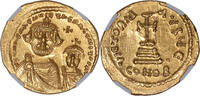 613-641 Coin - Byzantine empire - Gold Solidus - Heraclius and Heraclius Constantin 613- GEM / NGC MS 4/5 - 4/5