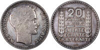 France 20 Francs Coin - France Essai 20 Francs Turin - 1929 Cupro-Alu Silvery -