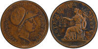France Essai 2 Décimes FRANCE. Consulate. Copper 2 Décimes Module Essai (Pattern) Double Piefort, ND (ca. 1799/1800). Paris Mint. PCGS Genuine--Toole -