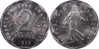 France 2 francs Coin France - Pre-serial - 2 francs semeuse 1977 - Tranche et listel 11 pans -