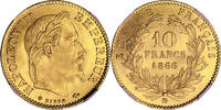 France Coin France - Napoléon III - Gold - 10 Francs Or tête laurée - 1866 BB Strasbourg 10 Francs 1866 FDC / NGC MS 67