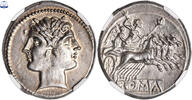 Didrachme ou Quadrigatus Roman Republic Roman coin - Anonymous -Didrachm - Quadrigatus - Roma - NGC Ch AU star 5/5-4/5 -