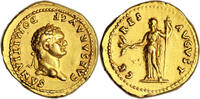 Romaine Aureus Roman coin - Domitian - Gold Aureus - Roma -