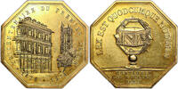 France Jeton Gold Notary Token - XX century Compagnie des Notaires de Paris - tricentenaire du premier jeton 1976 -