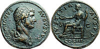 Romaine sesterce Roman coin - Hadrianus - Sestertius Roma - 129-130 - orichalcum ss+