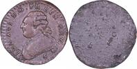 France Essai Louis XVI - Tin trial obverse du 1/20 Écu au buste fort - Uniface Paris -