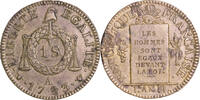 France Essai sol aux balances Coin France - Convention - Trial prototype - 1 Sol à la balance - 1793 A Paris Paris -